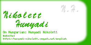 nikolett hunyadi business card